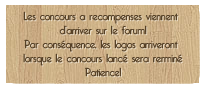 Les r�compenses des concours... bient�t sur vos �crans ! =D