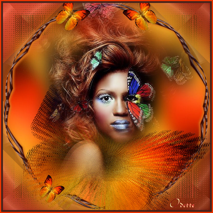 femme aux papillons