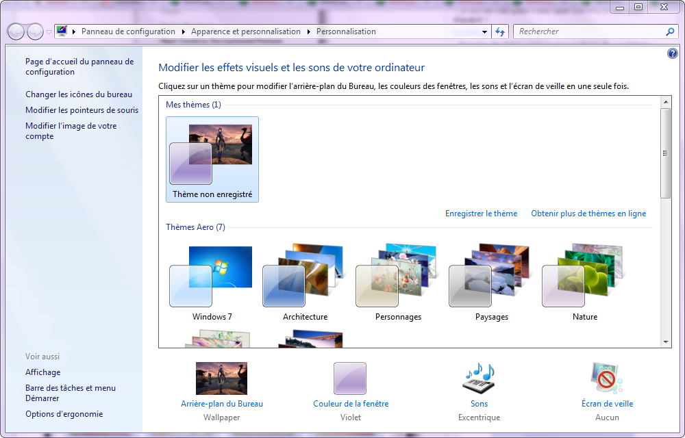 Changer le fond d'écran de Windows 7 Starter 