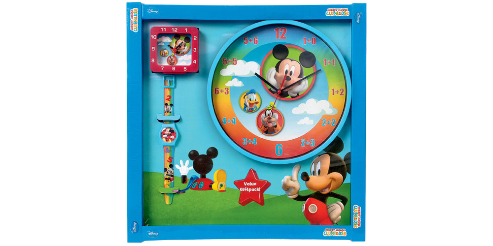   Horloge Pendule Reveil Montre Mickey Chambre