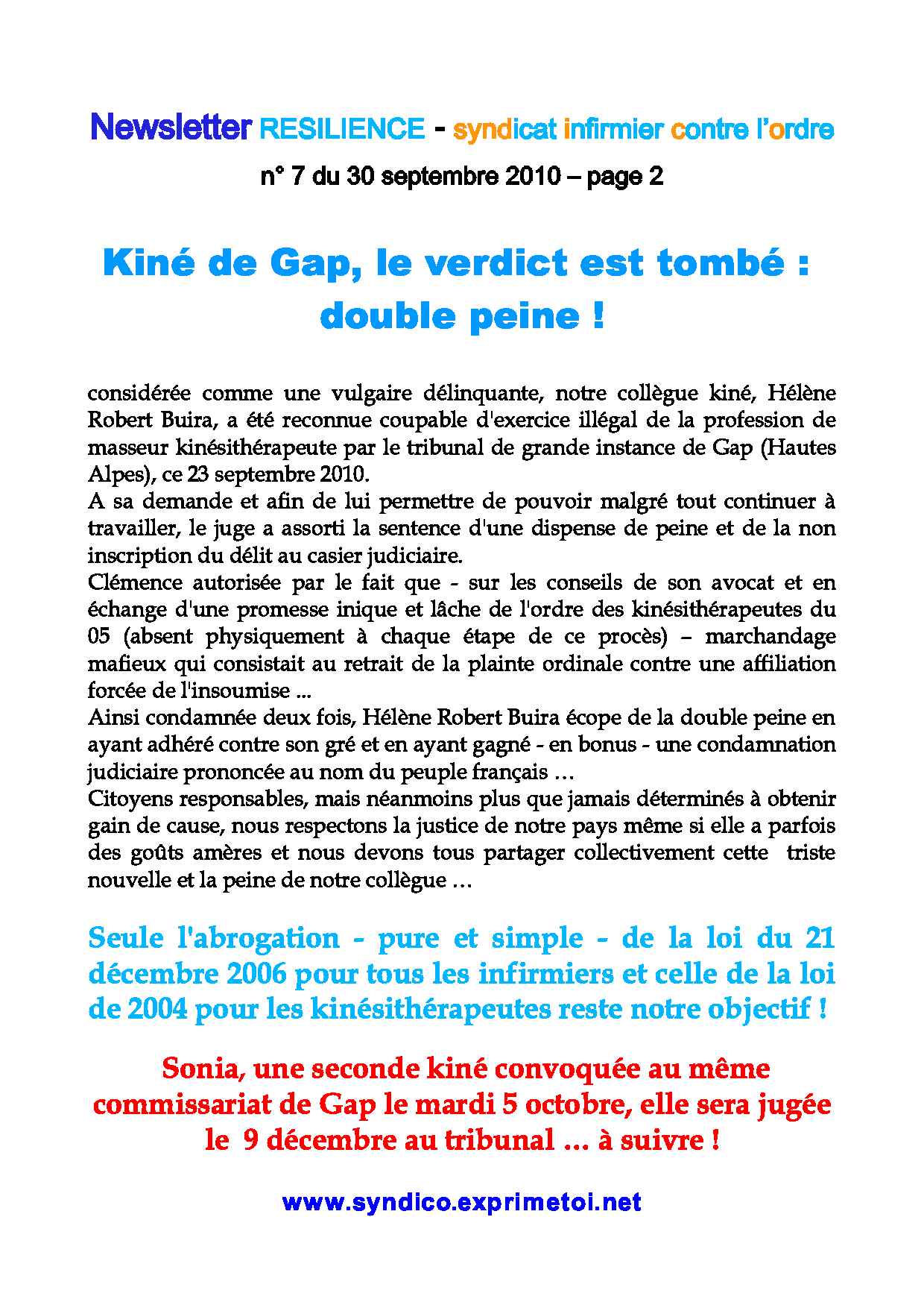 newsletter 7-30 09 10-2