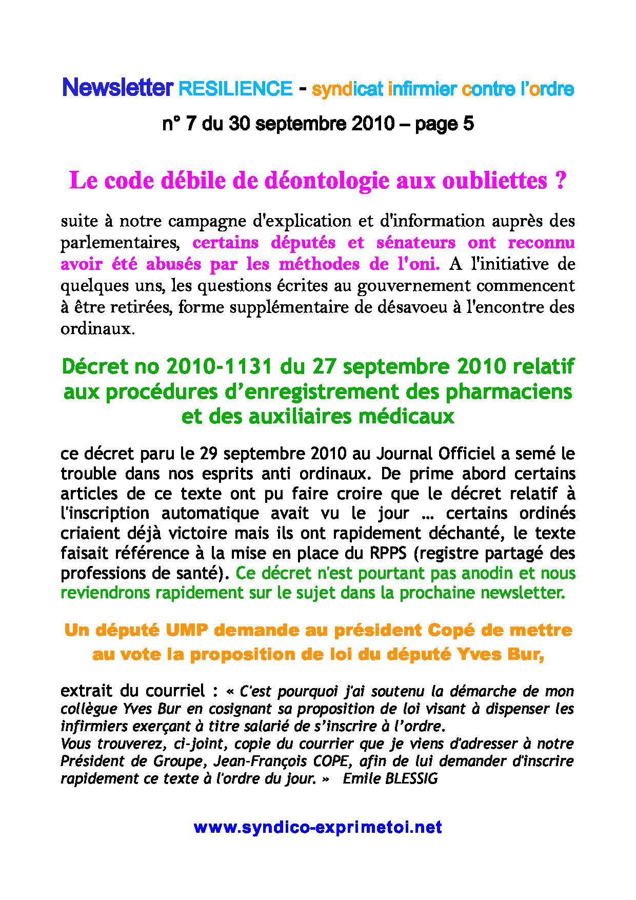 newsletter 7-30 09 10-5