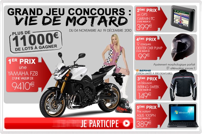 Partenariat Motoblouz : équipements et accessoires du motard 1011050504231212137060127